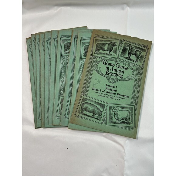 Btg Beery`s Home Course in Animal Breeding Books 1-10 Complete Set 1944‎ - Picture 1 of 8